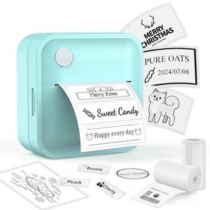 Mint Green Portable Label Printer